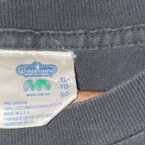 Vintage 1996 Rod Stewart Tour Band Tee Black Pink Headshot Preloved Sz XL - Picture 7 of 11